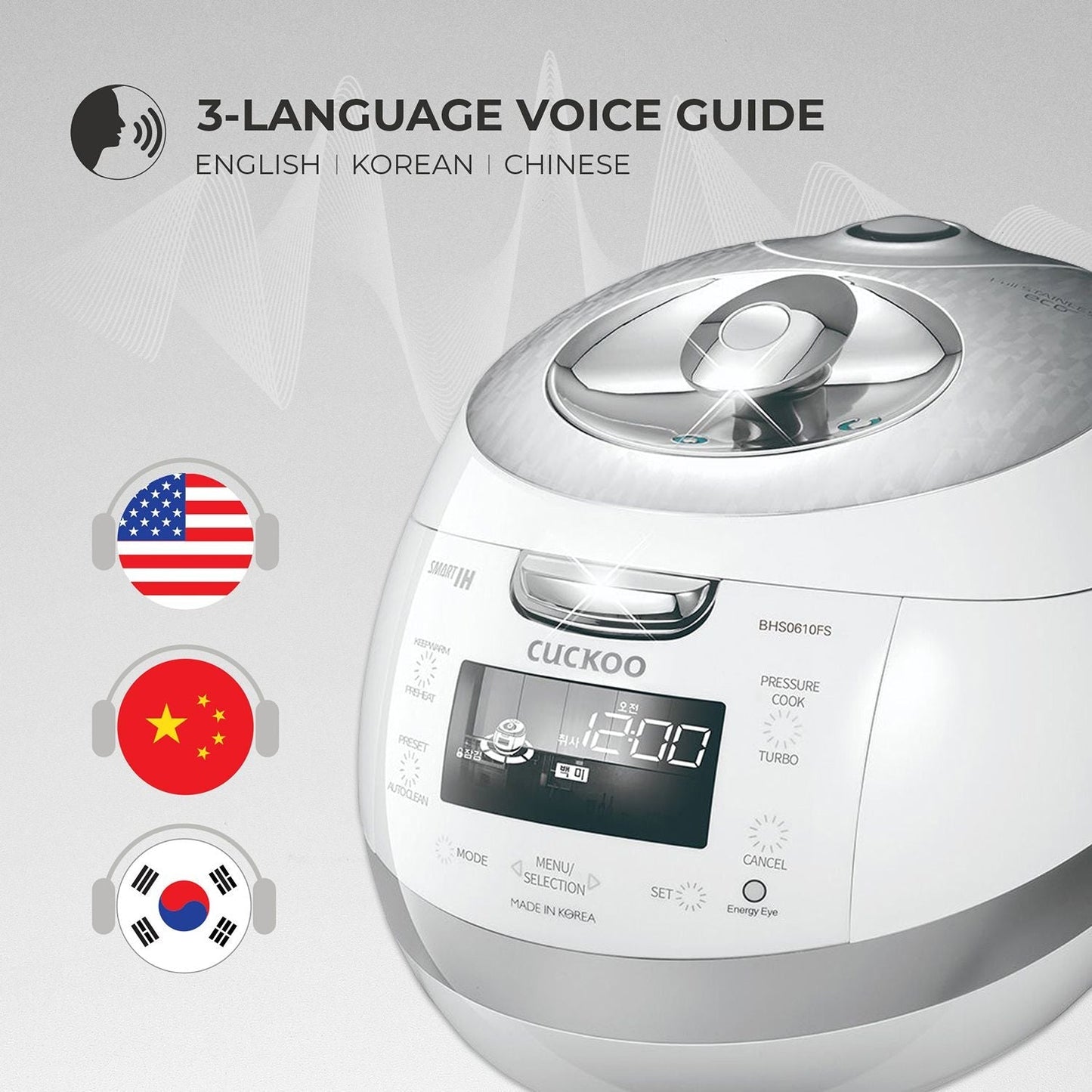 CUCKOO 6 - Cup IH Pressure Rice Cooker - with White | Sold by Uncle Wiener's Wholesale