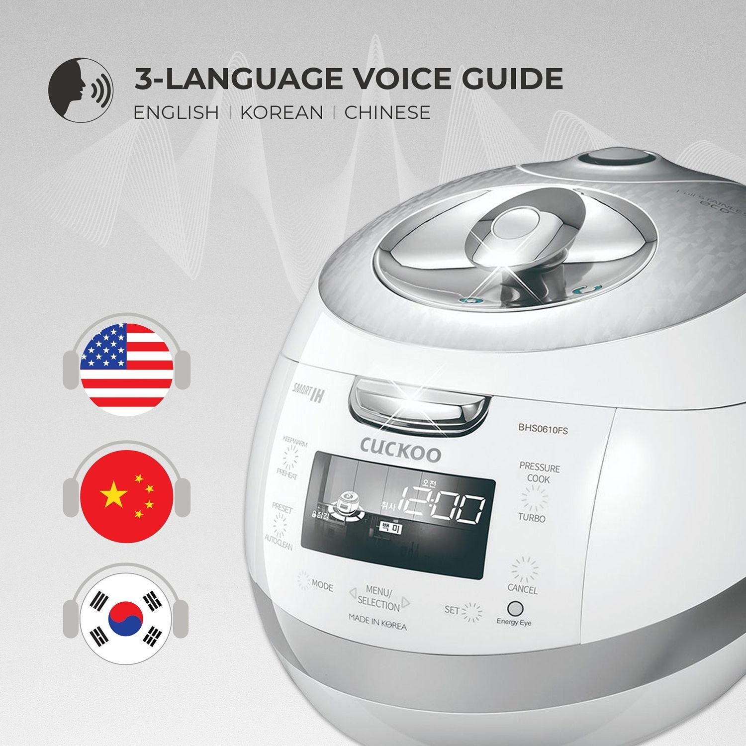 CUCKOO 6 - Cup IH Pressure Rice Cooker - with White | Sold by Uncle Wiener's Wholesale