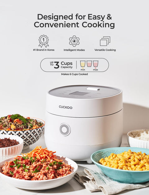 CUCKOO CR - 0375FW 3 - Cup (Uncooked) / 6 - Cup (Cooked) Micom Rice Cooker and Warmer with Non - Stick Inner Pot, 10 Menu Modes, LCD Display, Diffuse Logic Technology, Cleaning - with | Sold by Uncle Wiener's Wholesale
