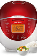 CUCKOO CR - 0655F Micom Rice Cooker & Warmer, 6 Cups, LCD - Display 11 - Menu Options, Turbo, Mixed, and Brown/GABA, Porridge, Steam MultiCook, My Mode, 16 - Various Cooking Methods, Plastic, Red/White - with | Sold by Uncle Wiener's Wholesale