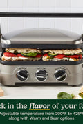 Cuisinart 5 - in - 1 Griddler with Reversible Nonstick Grill and Griddle Plates, Silver (CGR - 4NEC) - with | Sold by Uncle Wiener's Wholesale