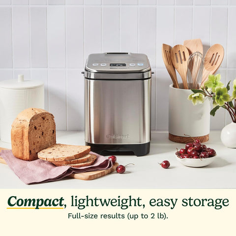 Cuisinart Bread Maker Machine, Compact and Automatic, Customizable Settings, Up to 2lb Loaves, CBK - 110NAS - with Silver,Black | Sold by Uncle Wiener's Wholesale