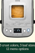 Cuisinart Bread Maker Machine, Compact and Automatic, Customizable Settings, Up to 2lb Loaves, CBK - 110NAS - with Silver,Black | Sold by Uncle Wiener's Wholesale