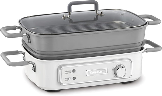 Cuisinart Gr - m3cbc Stack5 Multifunctional Grill white large - with | Sold by Uncle Wiener's Wholesale