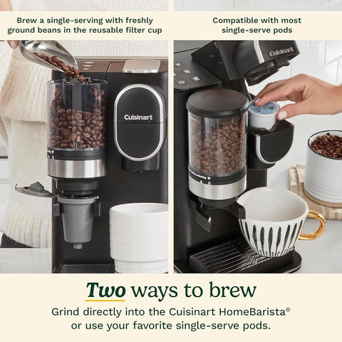 Cuisinart Single - Serve Coffeemaker with Built - in Grinder, Three Brew Sizes, Black (DGB - 2C) - with | Sold by Uncle Wiener's Wholesale