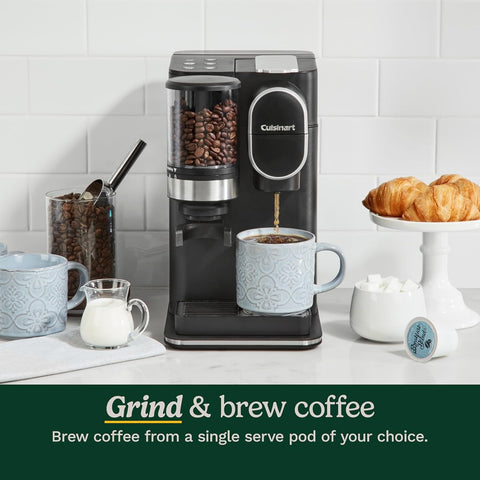 Cuisinart Single - Serve Coffeemaker with Built - in Grinder, Three Brew Sizes, Black (DGB - 2C) - with | Sold by Uncle Wiener's Wholesale