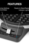 Cuisinart WMR - CAC Traditional Round Waffle Maker, small - with | Sold by Uncle Wiener's Wholesale