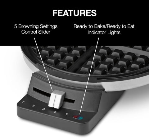Cuisinart WMR - CAC Traditional Round Waffle Maker, small - with | Sold by Uncle Wiener's Wholesale