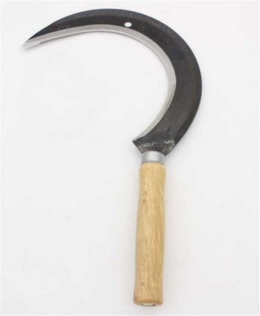 Curved Blade Hand Sickle – 2mm Thick Steel Grass, Weed & Brush Cutting Tool for Garden and Farm Work SICK01 - with | Sold by Uncle Wiener's Wholesale