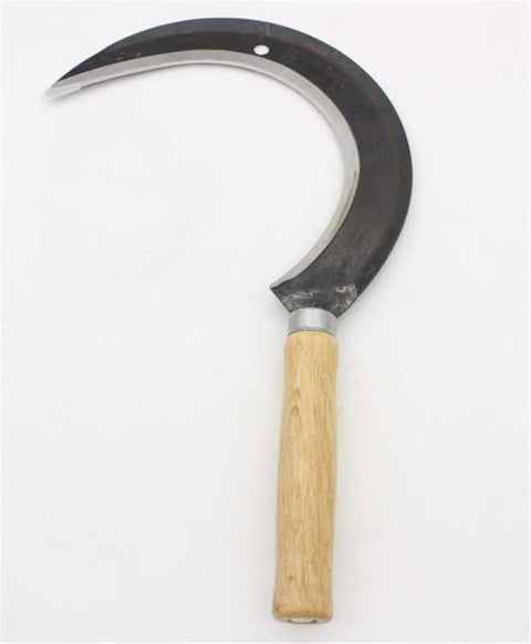 Curved Blade Hand Sickle – 2mm Thick Steel Grass, Weed & Brush Cutting Tool for Garden and Farm Work SICK01 - with | Sold by Uncle Wiener's Wholesale