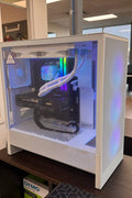 Custom NZXT H5 Flow RGB gaming PC setup
i7-13700K liquid cooled gaming PC with RTX 4060
High-performance DDR5 desktop tower with RGB lighting