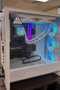 Custom NZXT H5 Flow RGB gaming PC setup
i7-13700K liquid cooled gaming PC with RTX 4060
High-performance DDR5 desktop tower with RGB lighting