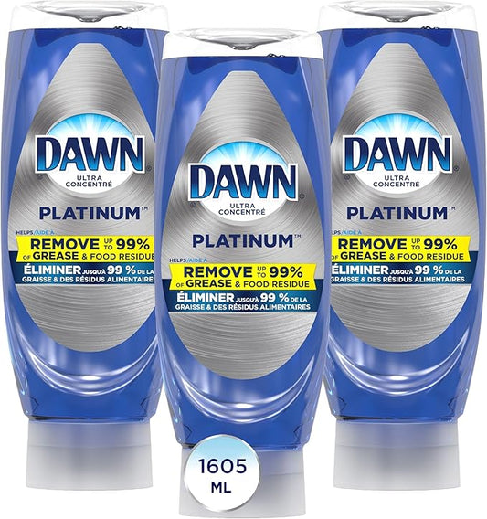 Dawn Platinum EZ - Squeeze Dish Soap Fresh Rain 3 x 535mL Dishwashing Liquid Bundle - with | Sold by Uncle Wiener's Wholesale