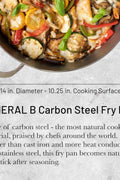De Buyer MINERAL B Carbon Steel Fry Pan - 14” Diameter, 10.25” Cooking Surface - Ideal for Searing, Sauteing & Reheating - PFAS, PFOA & PFOS Free - Made in France - with Silver | Sold by Uncle Wiener's Wholesale