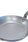 De Buyer MINERAL B Carbon Steel Fry Pan - 14” Diameter, 10.25” Cooking Surface - Ideal for Searing, Sauteing & Reheating - PFAS, PFOA & PFOS Free - Made in France - with Silver | Sold by Uncle Wiener's Wholesale