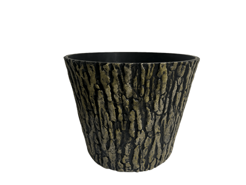 Decorative Tree Log Flower Pot – 14.7 Round Planter, Rustic Look, Indoor Outdoor G5787 - with | Sold by Uncle Wiener's Wholesale