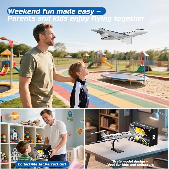 DEERC Z67 RC Airplane – 3-Channel Remote Control Private Jet with 6-Axis Gyro, 2.4GHz Controller, 2 Batteries & EPP Foam, Ready-to-Fly - Toys with | Sold by Uncle Wiener's Wholesale