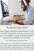 Front view of Dell S2721QS 27" 4K UHD IPS monitor with HDR

Side angle showing ultra-thin bezel design

HDR media playback demo image on Dell monitor

Back panel and ports view of Dell S2721QS