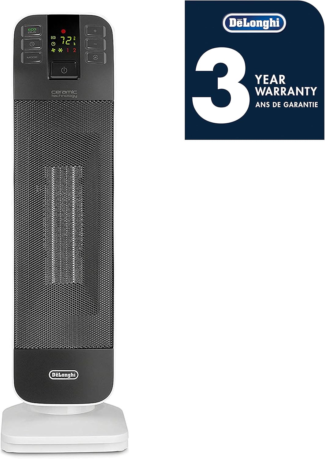 De'Longhi HFX65V15CA Tower Ceramic Fan Heater, Gray - with | Sold by Uncle Wiener's Wholesale