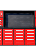 Deluxe 10 FT Tool Workbench & Cabinet System – 35 & 40 - Drawer Heavy - Duty Storage Unit - with Red 35 Drawer | Sold by Uncle Wiener's Wholesale