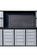 Deluxe 10 FT Tool Workbench & Cabinet System – 35 & 40 - Drawer Heavy - Duty Storage Unit - with Stainless 35 Drawer | Sold by Uncle Wiener's Wholesale