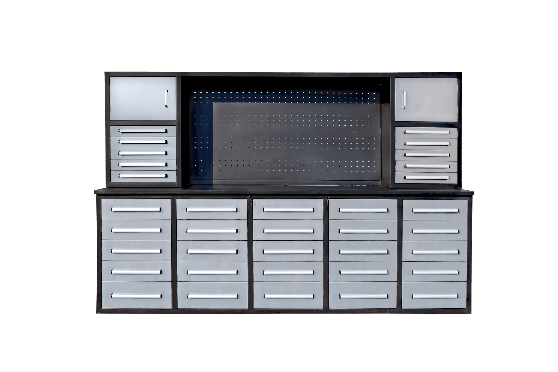 Deluxe 10 FT Tool Workbench & Cabinet System – 35 & 40 - Drawer Heavy - Duty Storage Unit - with Stainless 35 Drawer | Sold by Uncle Wiener's Wholesale