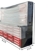 Deluxe 10 FT Tool Workbench & Cabinet System – 40 - Drawer Heavy - Duty Storage Unit - with Red | Sold by Uncle Wiener's Wholesale