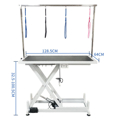 Deluxe Electric Adjustable Pet Grooming Table – Side View

Heavy-Duty Dog Grooming Table with Non-Slip Surface

Electric Lift Grooming Station with Arm Attachments

Pet Grooming Table with Remote Control – Model 1127691

Grooming Table Adjustable Height – Professional Use