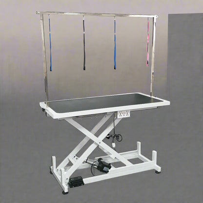 Deluxe Electric Adjustable Pet Grooming Table – Side View

Heavy-Duty Dog Grooming Table with Non-Slip Surface

Electric Lift Grooming Station with Arm Attachments

Pet Grooming Table with Remote Control – Model 1127691

Grooming Table Adjustable Height – Professional Use