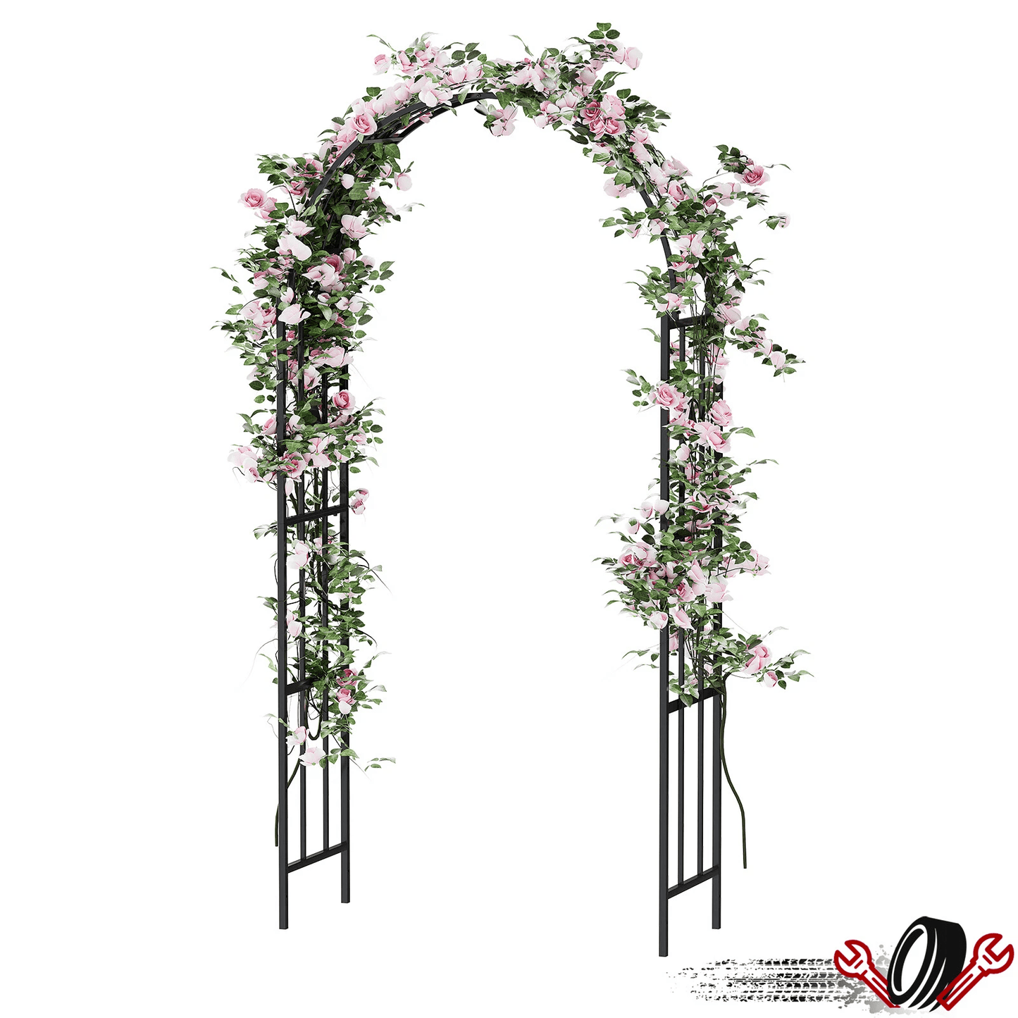 Deluxe Garden Archway Arbor Trellis Yard Decor Wedding Patio Gate 89.5 In LYOM3262 - with | Sold by Uncle Wiener's Wholesale