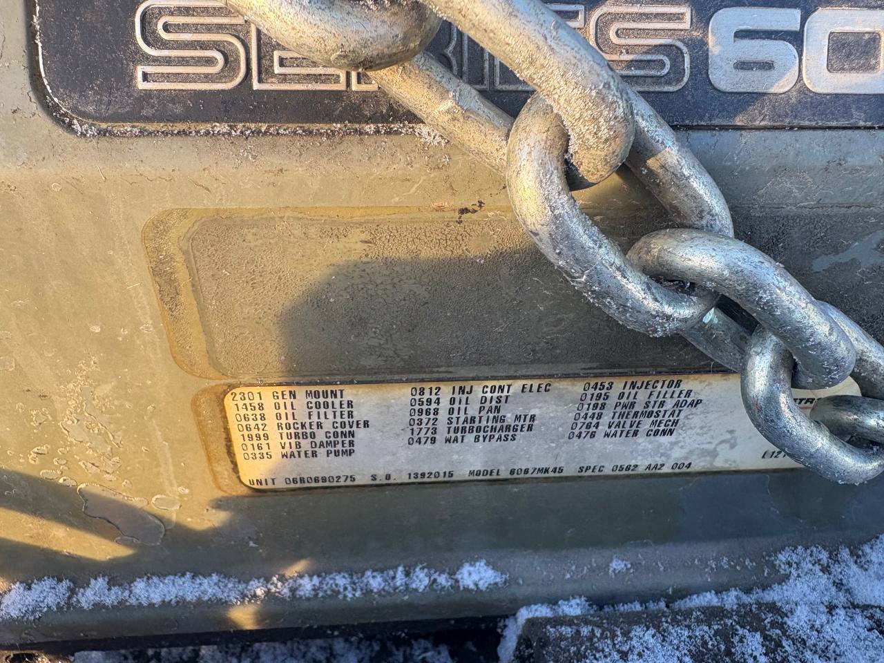 Detroit Diesel 6067MK45 Core Engine – Non - Running - with | Sold by Uncle Wiener's Wholesale