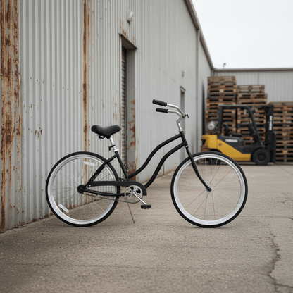 Deviant 26" Beach Cruiser Bike – Single - Speed Comfort Bicycle, Black Finish Model 253043 - General Equipment with 26" Single Speed Cruiser | Sold by Uncle Wiener's Wholesale