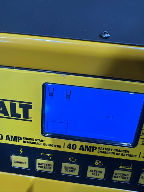 DeWalt DXAE200 Professional Rolling 40 Amp Battery Charger, 3 Amp Maintainer with 200 Amp Engine Start, used, good condition - with | Sold by Uncle Wiener's Wholesale
