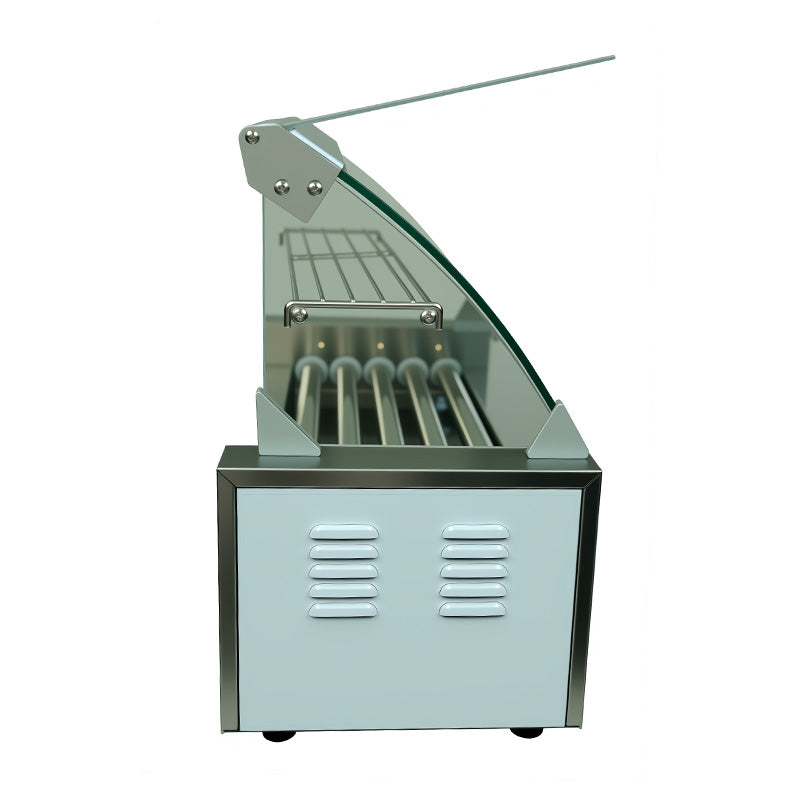 Commercial Hot Dog Roller Grill with Bun Warmer – Dual Temp 5/7/11 Roll Stainless Steel 110V 68450S
