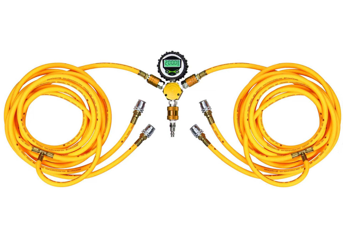 Digital 4 - Way Tire Inflation & Deflation System – LCD Manifold Gauge with Hoses & Auto Shut - Off D6310 - with | Sold by Uncle Wiener's Wholesale