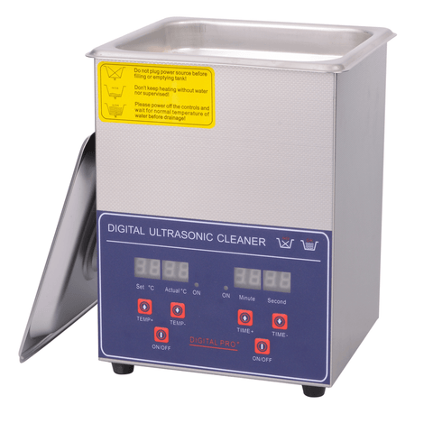 Digital Ultrasonic Cleaners – 2L, 6L, 10L & 30L Heated Stainless Steel - with 2L Stainless Steel Tank | Sold by Uncle Wiener's Wholesale
