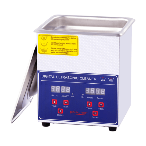 Digital Ultrasonic Cleaners – 2L, 6L, 10L & 30L Heated Stainless Steel - with 2L Stainless Steel Tank | Sold by Uncle Wiener's Wholesale