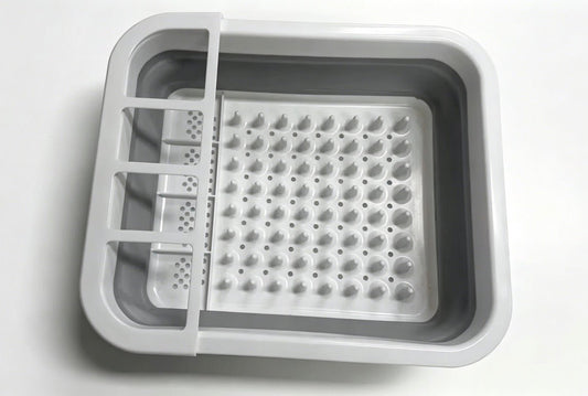 Dinnerware Organizer Tray 14.2" x 12" Kitchen Utensil Storage Rack Gray DWO365 - with | Sold by Uncle Wiener's Wholesale