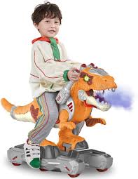Dinosaur Ride - On Toy Scooter for Kids – Lights, Music & Mist Spray, Model: 515456 - TOY with | Sold by Uncle Wiener's Wholesale