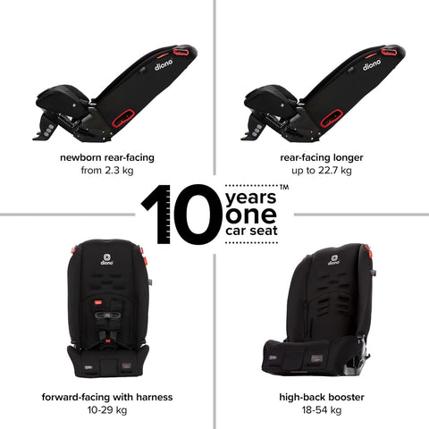 Diono Radian 3R, 3 - in - 1 Convertible Car Seat, Rear & Forward Facing, 10 Years 1 Car Seat, Slim Design Fits 3 Across, Blue - with | Sold by Uncle Wiener's Wholesale