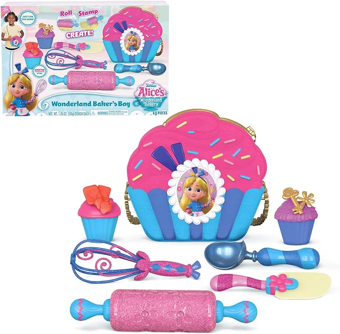Disney Junior Alice's Wonderland Bakery 11-Piece Toy Kitchen Accessories Play Set – Officially Licensed Pretend Play Gift Set - Toys with | Sold by Uncle Wiener's Wholesale