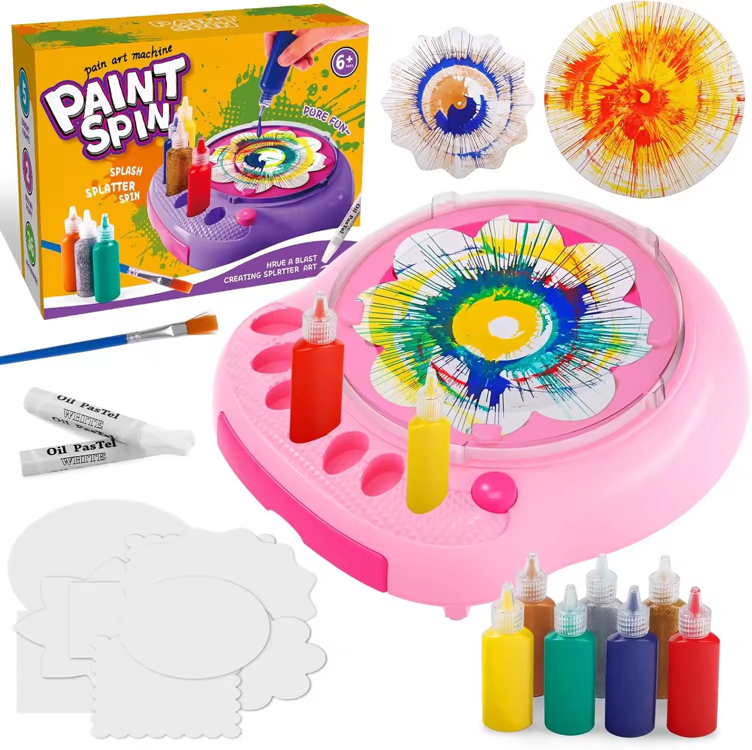 DIY Paint Spin Art Machine Kit for Kids – Art Spinner Toy | YS16381125 - with | Sold by Uncle Wiener's Wholesale