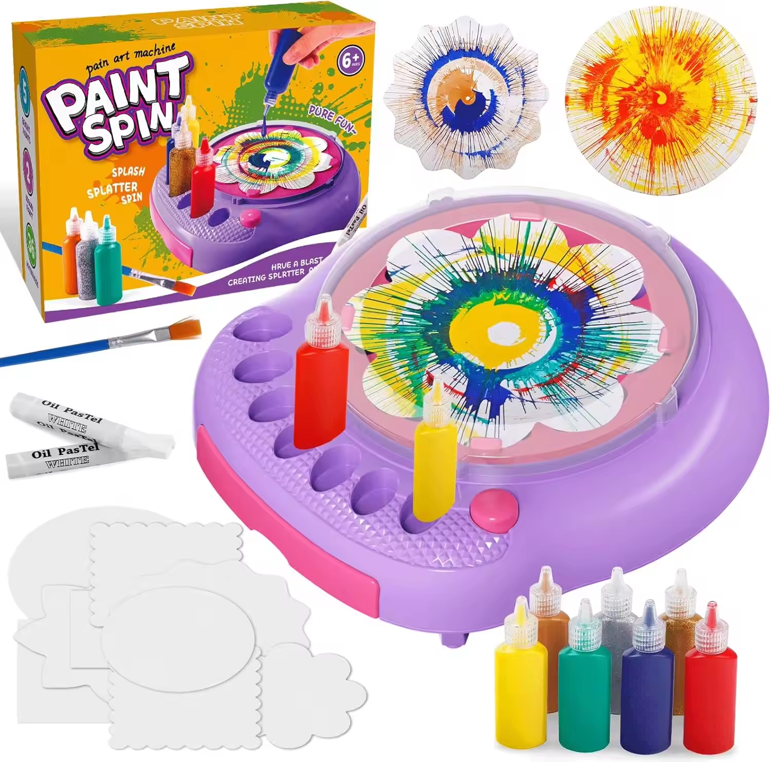 DIY Paint Spin Art Machine Kit for Kids – Art Spinner Toy | YS16381125 - with | Sold by Uncle Wiener's Wholesale