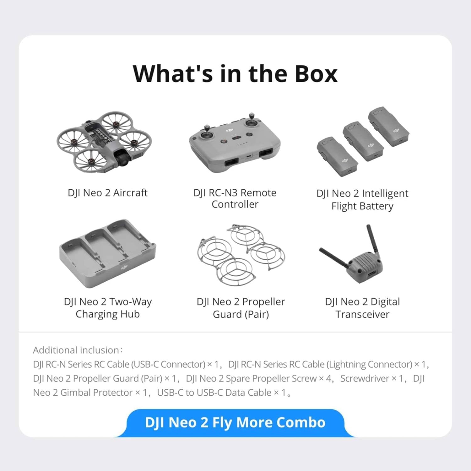 DJI Neo 2 Fly More Combo with RC - N3 Remote Controller 4K Camera Drone and 3 Batteries - with | Sold by Uncle Wiener's Wholesale