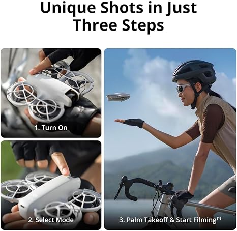 DJI Neo 4K Camera Drone – 135g Lightweight Self-Flying Mini Drone with AI Subject Tracking, Palm Takeoff, QuickShots & Stabilized Video, Grey (Controller-Free) - Electronics with | Sold by Uncle Wiener's Wholesale