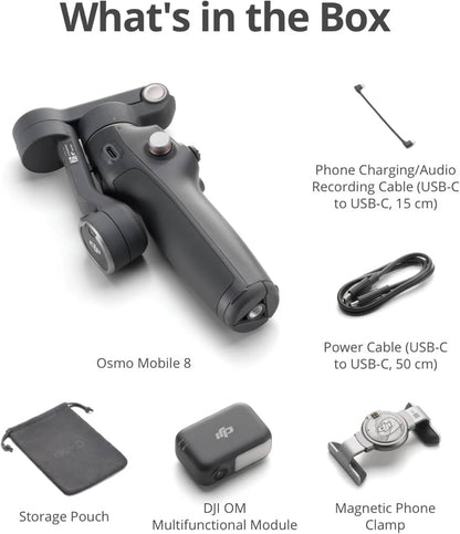 DJI Osmo Mobile 8 Smartphone Gimbal Stabilizer – 3-Axis Foldable Phone Gimbal with Native Tracking, Built-in Tripod & Extension Rod - Electronics with | Sold by Uncle Wiener's Wholesale