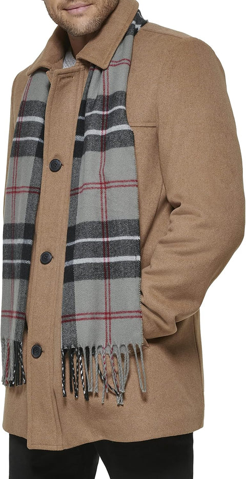 Dockers Men's Weston Wool Blend Coat with Scarf (Regular and Big & Tall) - with | Sold by Uncle Wiener's Wholesale