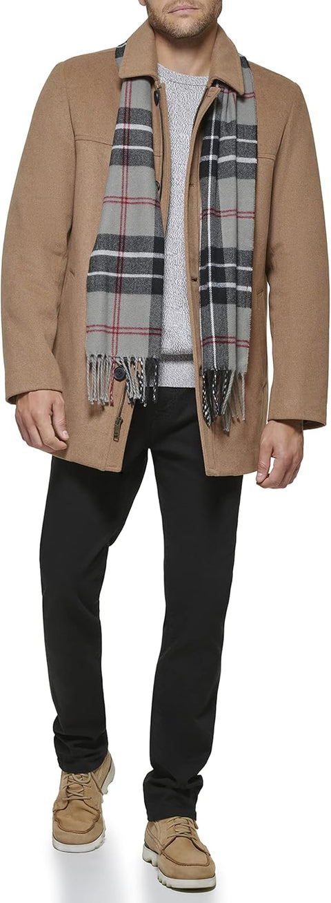 Dockers Men's Weston Wool Blend Coat with Scarf (Regular and Big & Tall) - with | Sold by Uncle Wiener's Wholesale