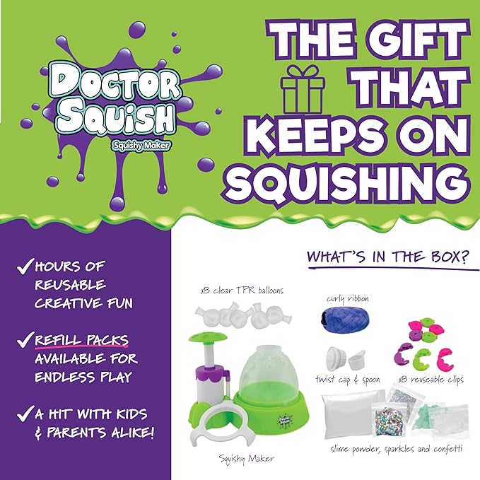 Doctor Squish Shiny Glitter Squishy Maker Station DIY Squishy Kit for Kids - with | Sold by Uncle Wiener's Wholesale