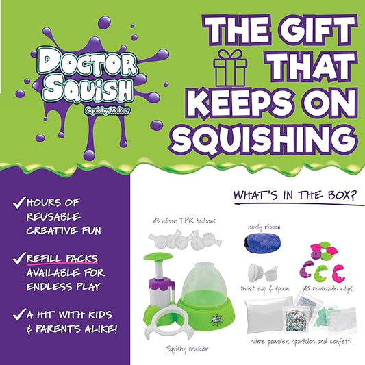 Doctor Squish Shiny Glitter Squishy Maker Station DIY Squishy Kit for Kids - with | Sold by Uncle Wiener's Wholesale